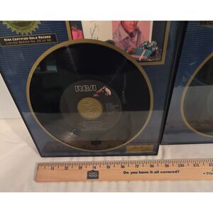 Elvis Presley Framed Gold Record Plaques Blue Christmas & Are You Lonesome
